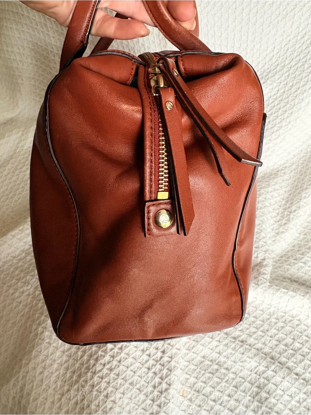 Kate Spade Hampton Road Janie Satchel Bag Classic - Dark Roast Brown Leather